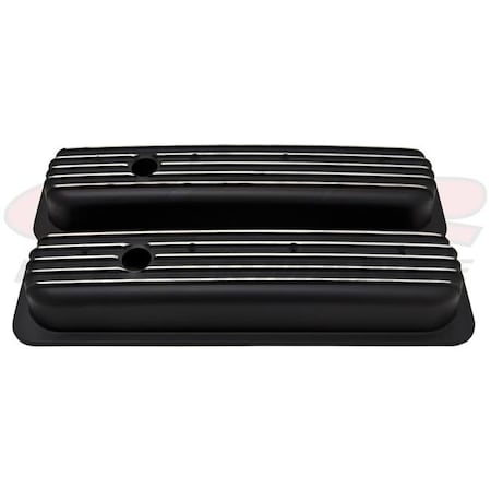 Cfr Performance CFR HZ-6991-3-H-POL 5.0 & 5.7 litre 1987-97 Chevy Short Polished Aluminum Center Bolt Valve Covers - Full Finned; Holeless HZ-6991-3-PBK